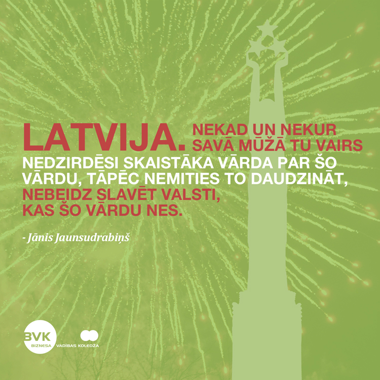 Sveicam studentus un docetājus Latvijas valsts 99. dzimšanas dienā