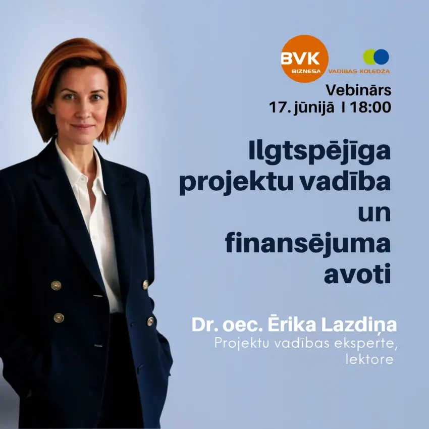 Ilgtspējīga projektu vadība un finansējuma avoti
