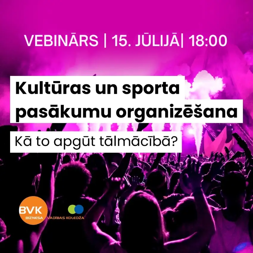 Online vebinārs - Kultūras un pasākumu organizēšana - kā to apgūt tālmācībā? Kultūras un pasākumu organizēšana - kā to apgūt tālmācībā?
