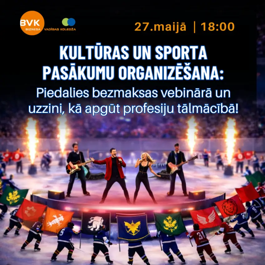 Online vebinārs - Kultūras un sporta pasākumu organizēšana – kā to apgūt tālmācībā? Kultūras un sporta pasākumu organizēšana – kā to apgūt tālmācībā?