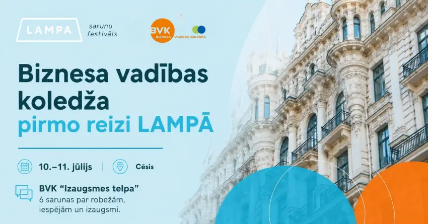 Biznesa vadības koledža Sarunu festivālā LAMPA