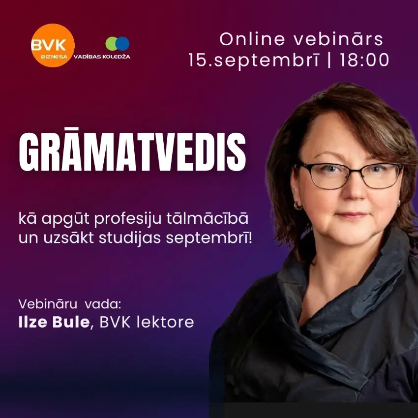 Online vebinārs - Grāmatvedis. Kā apgūt profesiju tālmācībā un uzsākt studijas jau maijā! Grāmatvedis. Kā apgūt profesiju tālmācībā un uzsākt studijas jau maijā!